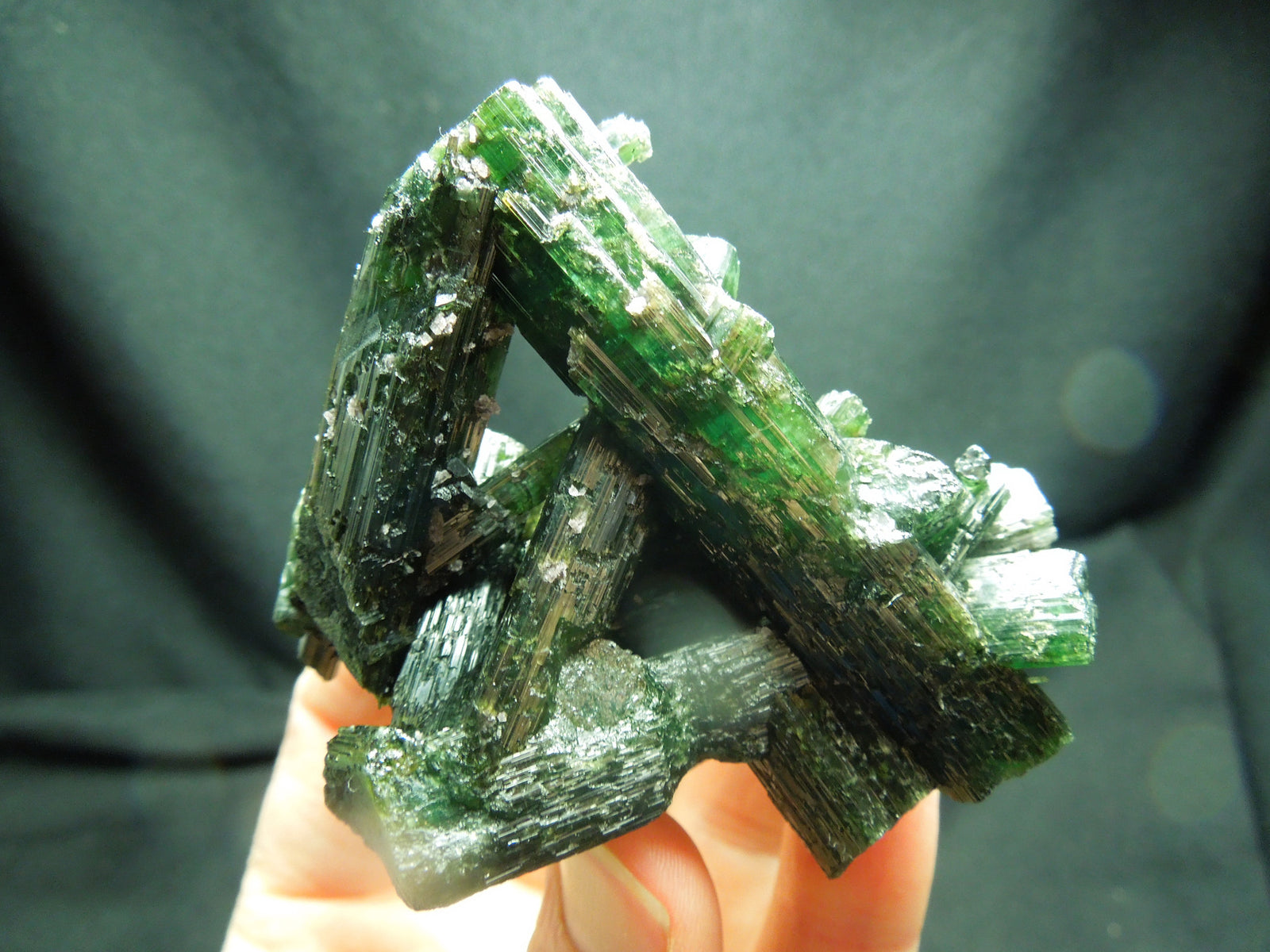 Green Tourmaline Cluster