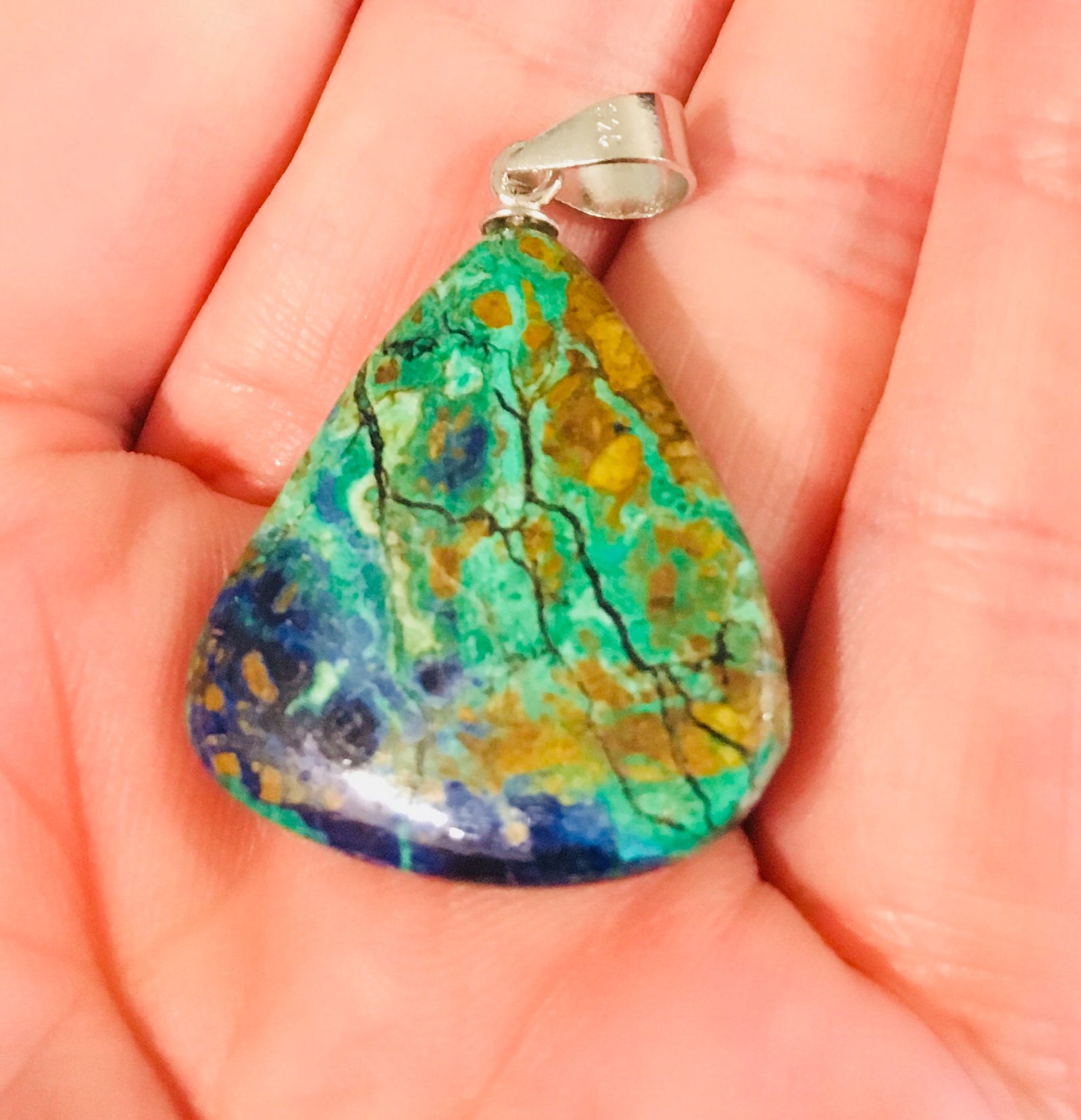 Malachite Azurite Pendant