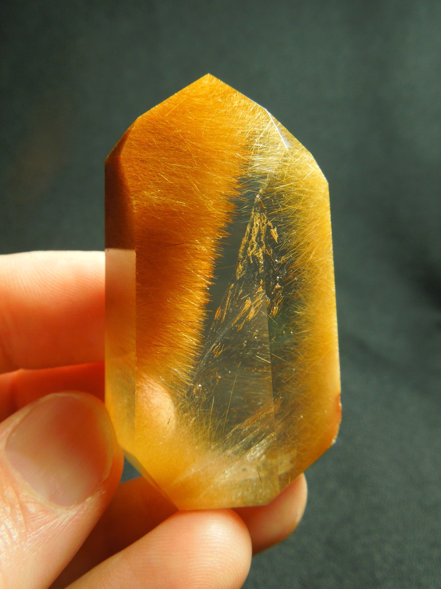 Rutilated Quartz Point.
