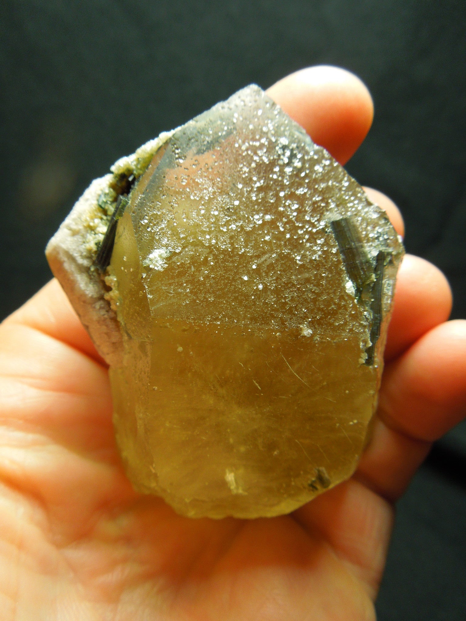 Natural Citrine w/ Tourmaline & Mica