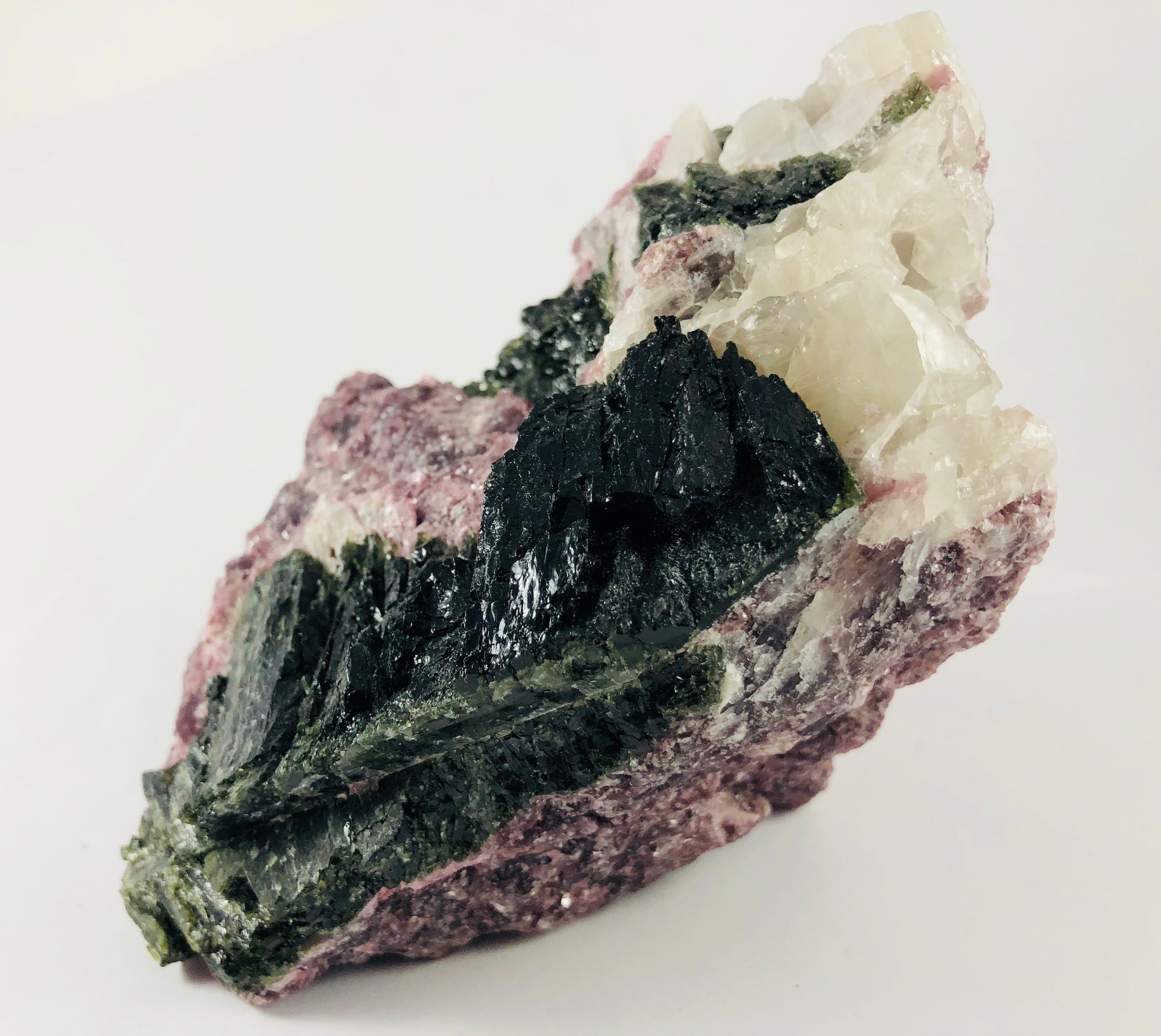 Lepidolite w/Green Tourmaline