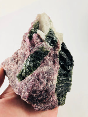 Lepidolite w/Green Tourmaline