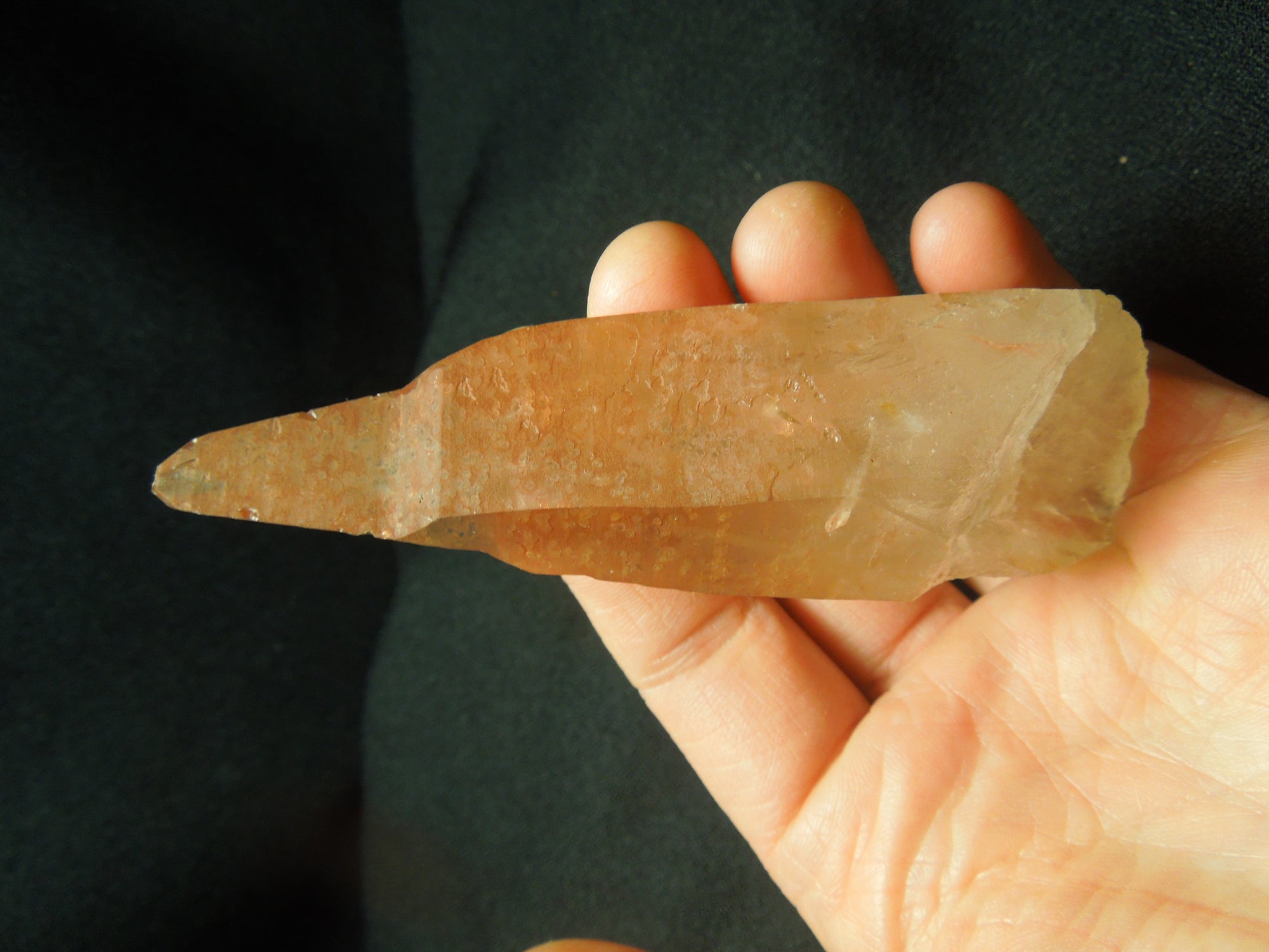 Tangerine Lemurian Quartz Crystal