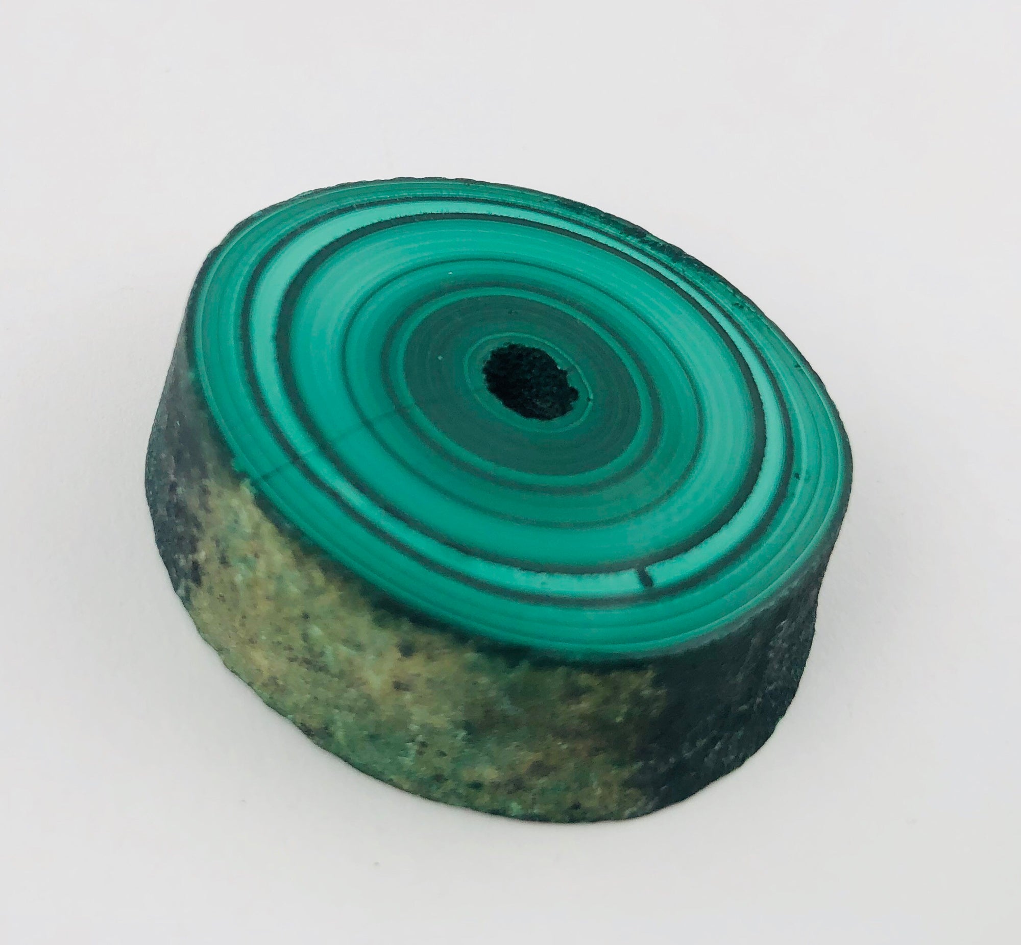 Malachite Stalactite Slice, DRC