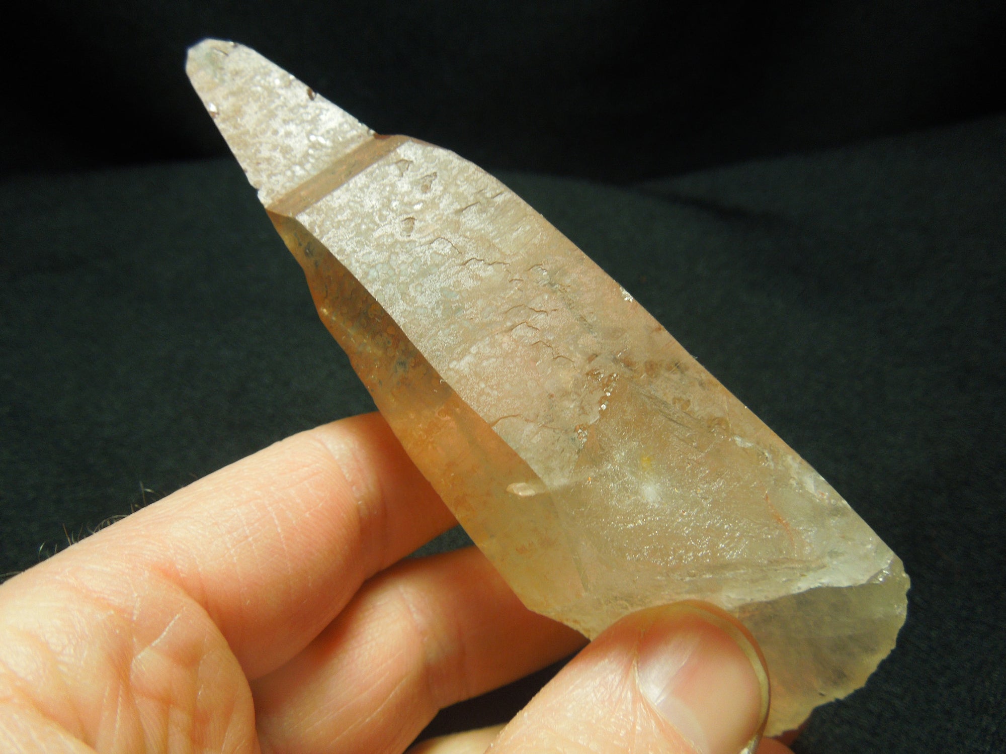 Tangerine Lemurian Quartz Crystal