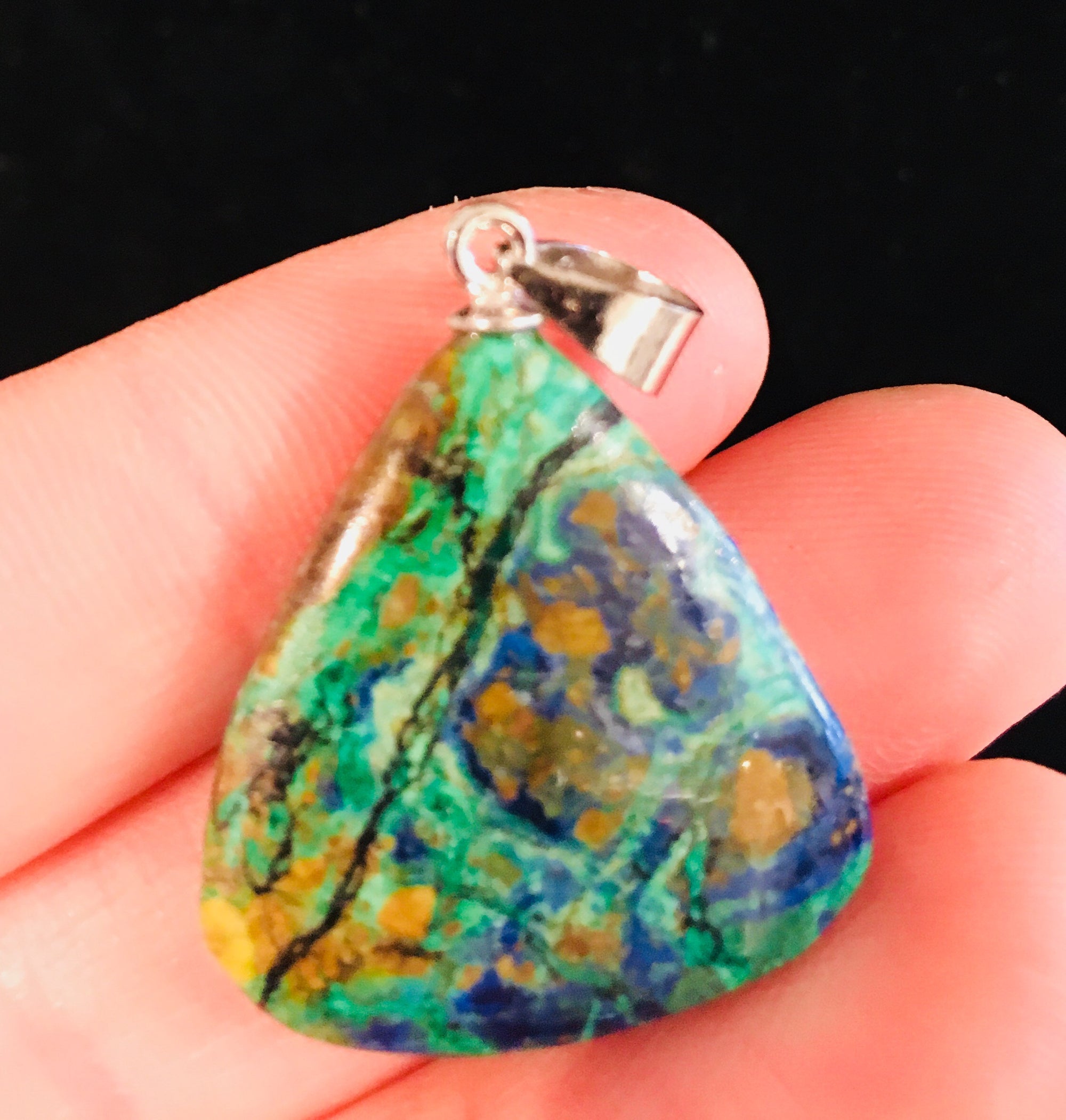 Malachite Azurite Pendant