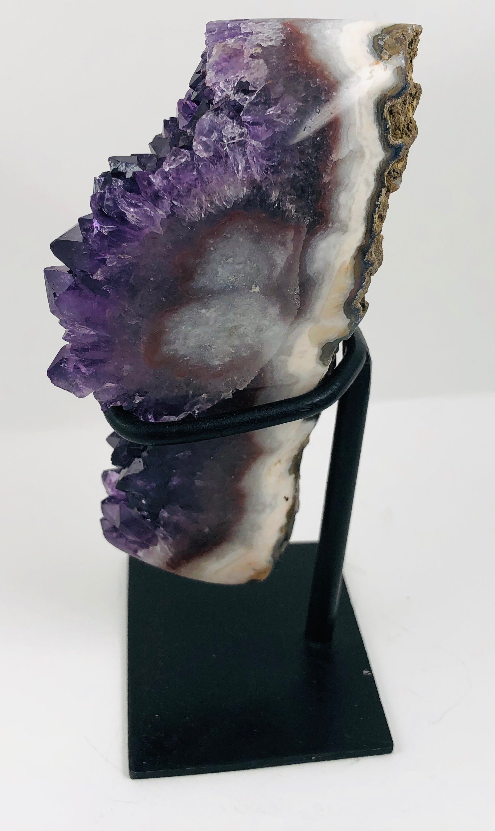 Amethyst on Custom Metal Stand, Uruguay