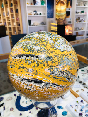 Ocean Jasper Sphere, 12.5 lbs