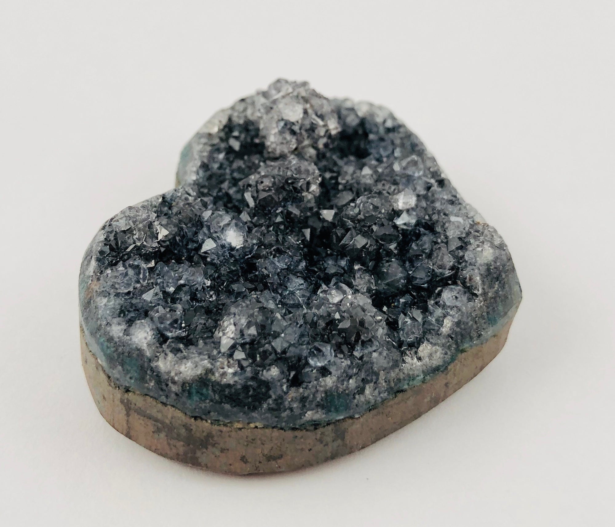 Druzy Black Amethyst Heart, Uruguay