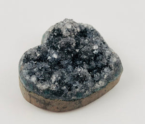 Druzy Black Amethyst Heart, Uruguay