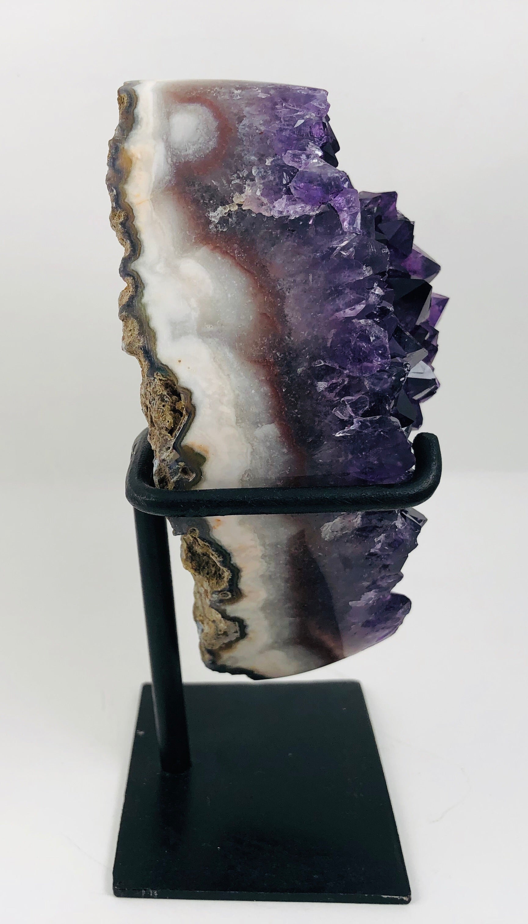 Amethyst on Custom Metal Stand, Uruguay