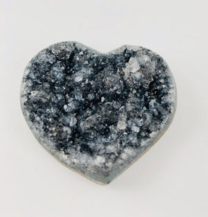 Druzy Black Amethyst Heart, Uruguay