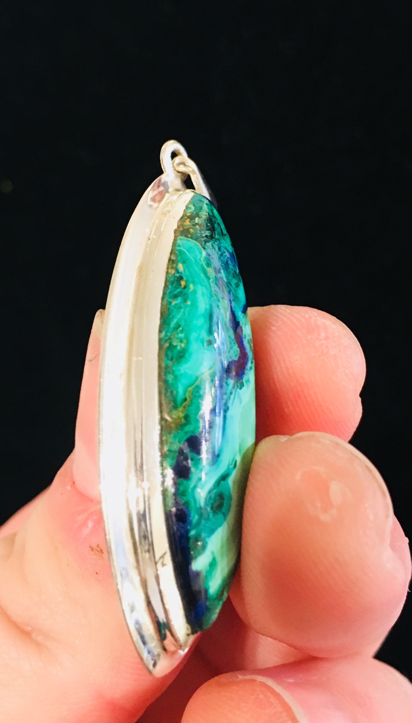 Malachite Azurite Pendant