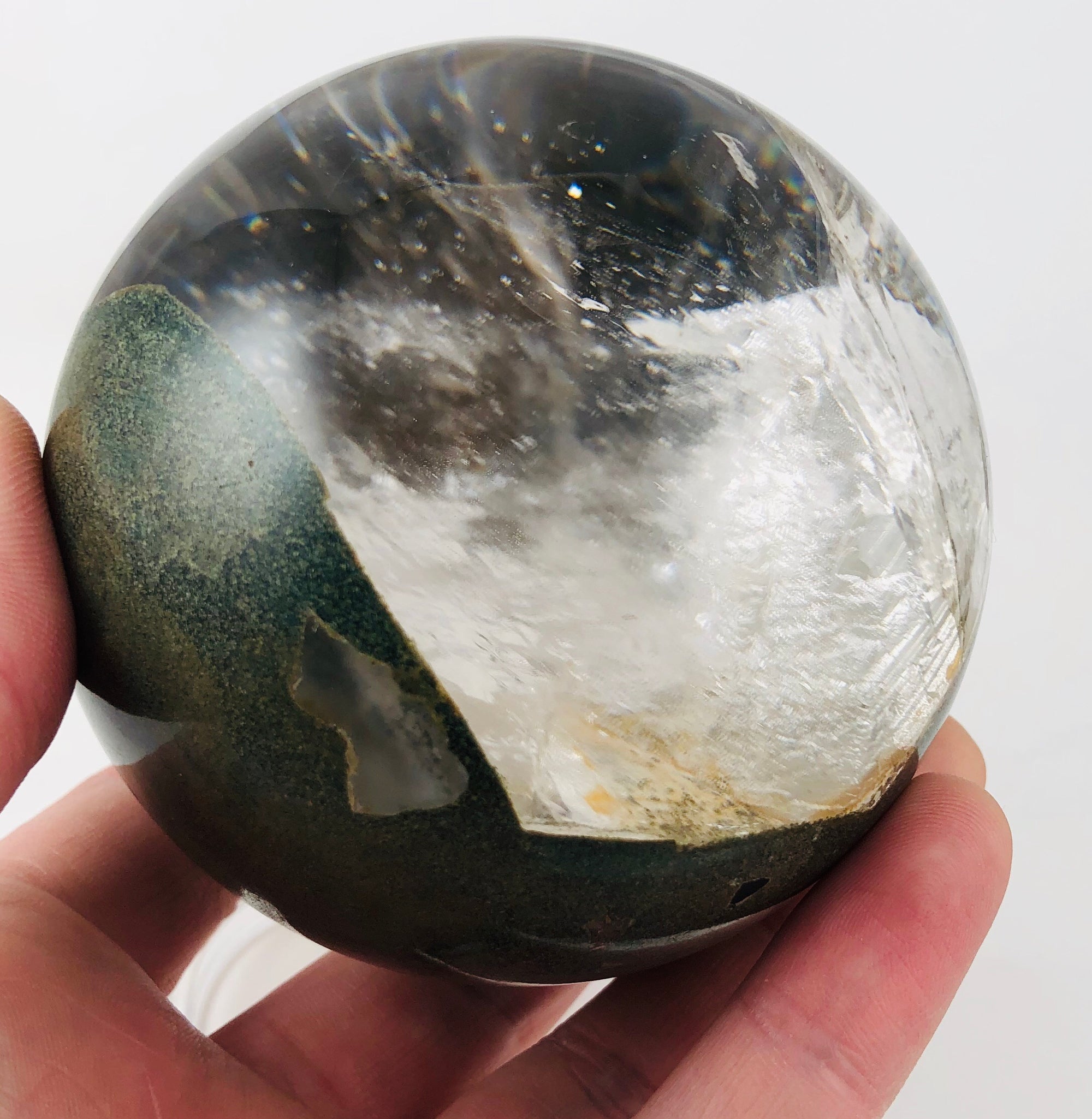 Quartz Sphere w/ Chlorite, Brasil