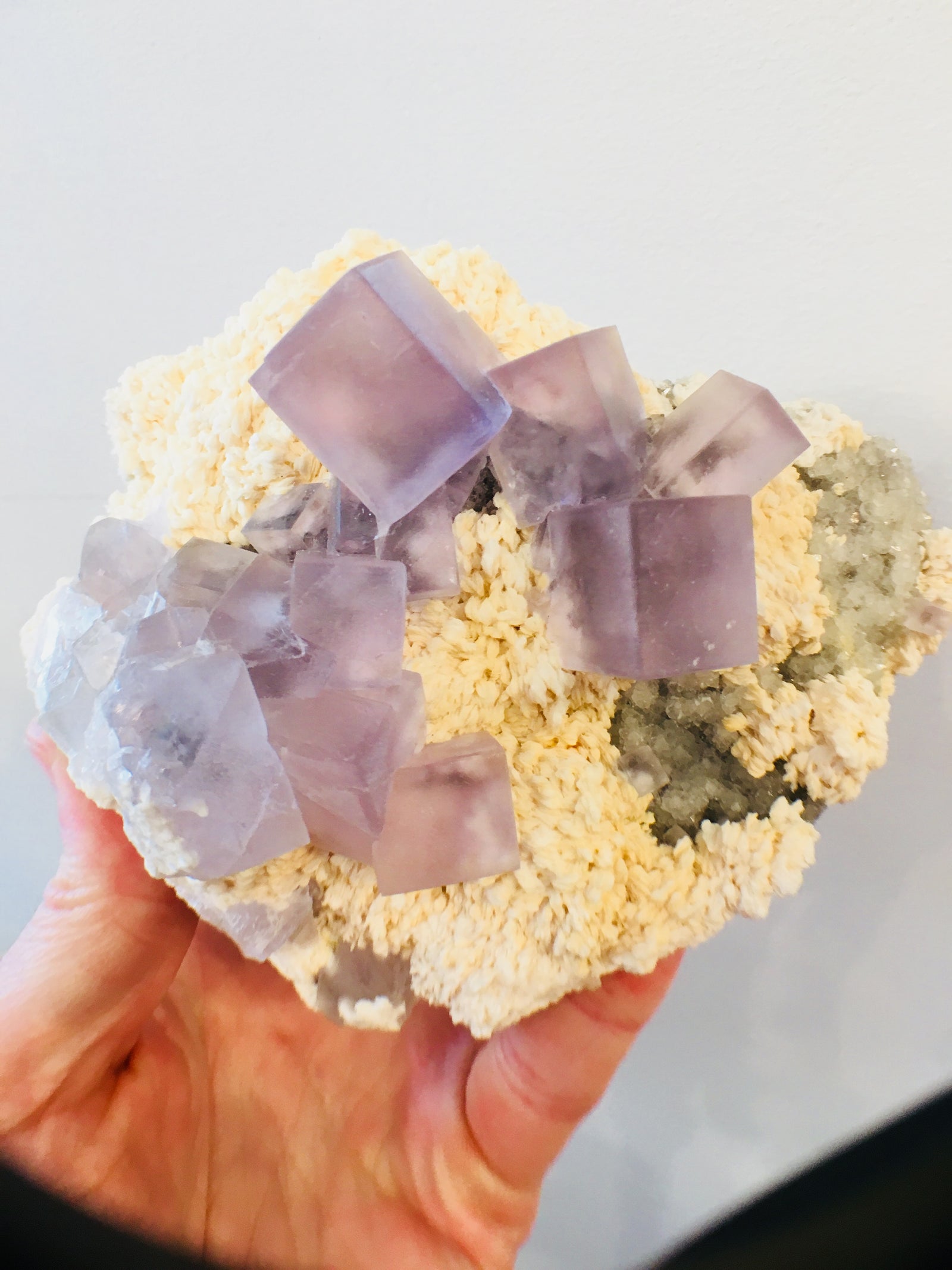 Fluorite w/ Dolomite, 2.98 lbs., Tauorirt Mine, Morocco