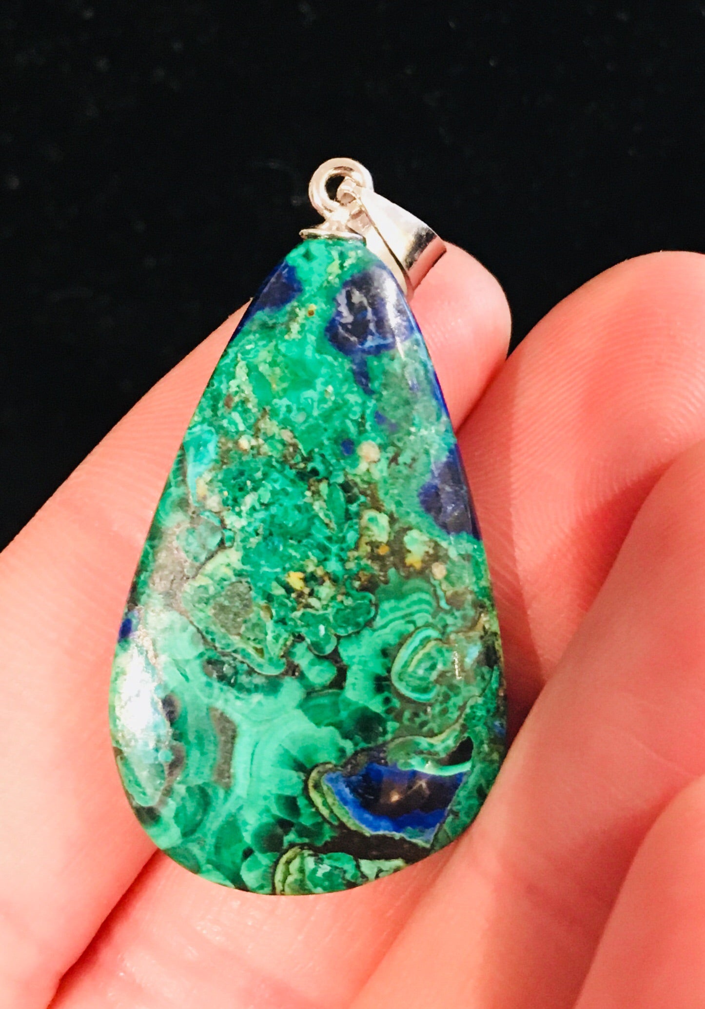 Malachite Azurite Pendant