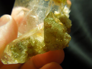 Chlorite Quartz Cluster w/ internal pyrite cube