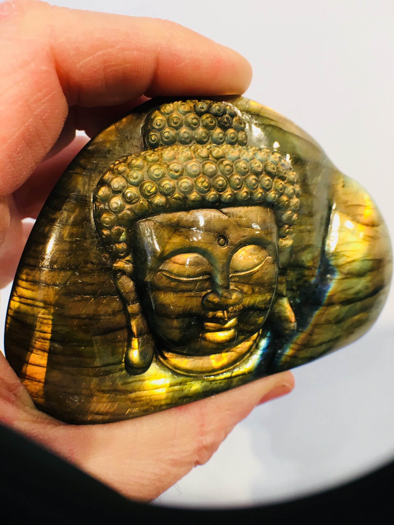 Labradorite Carved Buddha