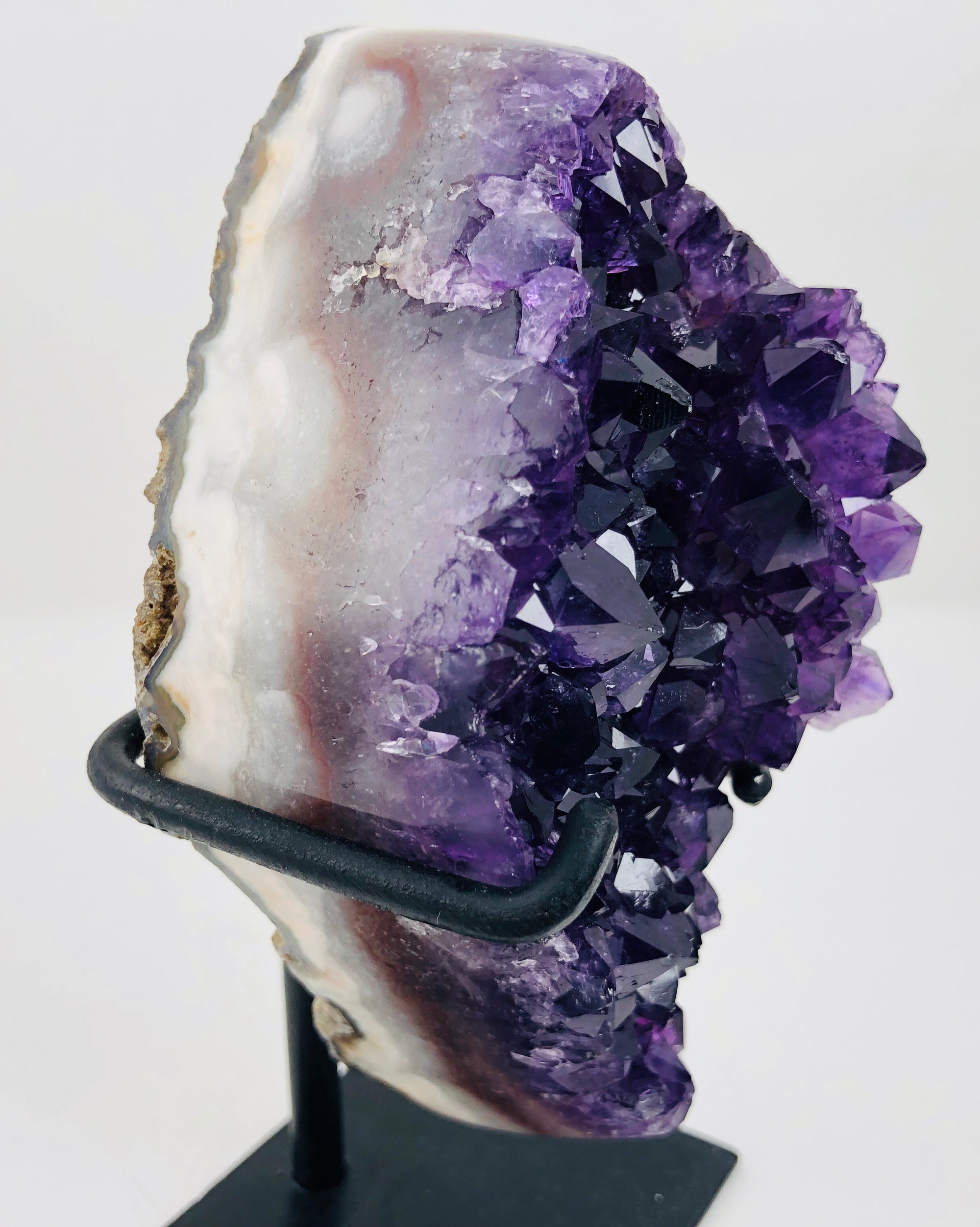 Amethyst on Custom Metal Stand, Uruguay